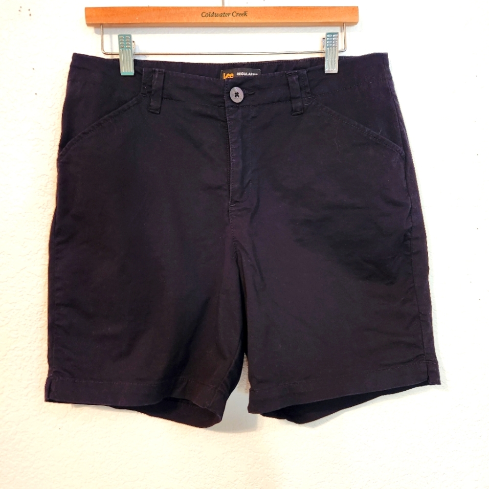 Lee Mid Rise Black Casual Shorts,‎ Size Unknown (10 or 12)